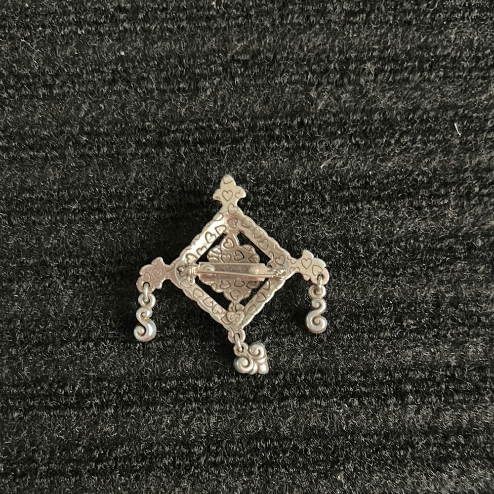 Retired Brighton Silver Tone Brooch - Picture 3 of 3